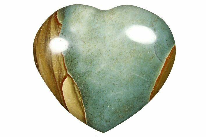 Wide, Polychrome Jasper Heart - Madagascar #277942